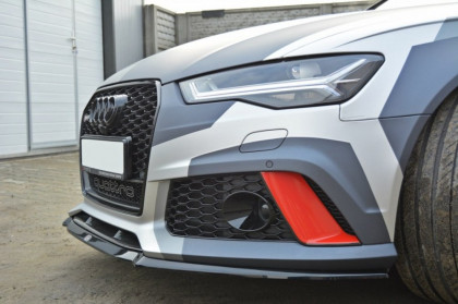 Spojler pod nárazník lipa Audi RS6 C7 V.2 13- černý lesklý plast