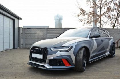 Spojler pod nárazník lipa Audi RS6 C7 V.2 13- černý lesklý plast