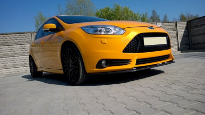 Spojler pod nárazník lipa Ford Focus MK3 ST před faceliftem černý lesklý plast