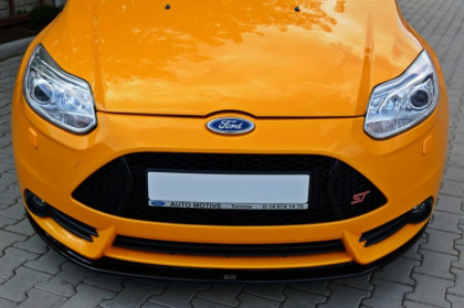 Spojler pod nárazník lipa Ford Focus MK3 ST před faceliftem V.2 12-14 černý lesklý plast