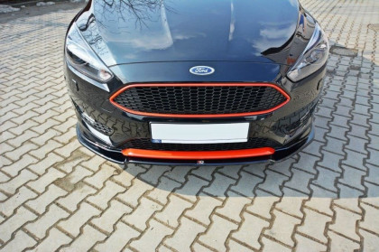 Spojler pod nárazník lipa Ford Focus MK3 ST-Line Facelift V.2 15-18 černý lesklý plast