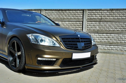 Spojler pod nárazník lipa Mercedes S-Class W221 AMG černý lesklý plast