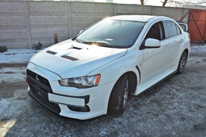 Spojler pod nárazník lipa Mitsubishi Lancer Evo X V.2 černý lesklý plast