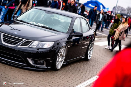 Spojler pod nárazník lipa Saab 9-3 Turbo X černý lesklý plast