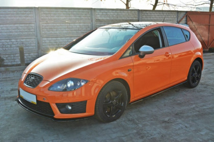 Spojler pod nárazník lipa Seat Leon II Cupra / FR facelift V.2 černý lesklý plast