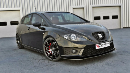 Spojler pod nárazník lipa Seat Leon II Cupra FR Facelift V.1 černý lesklý plast