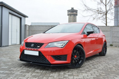 Spojler pod nárazník lipa Seat Leon III Cupra / FR černý lesklý plast