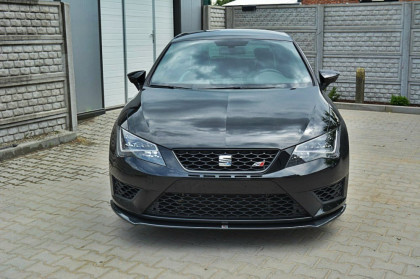 Spojler pod nárazník lipa Seat Leon III Cupra / FR černý lesklý plast