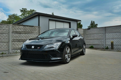 Spojler pod nárazník lipa Seat Leon III Cupra / FR černý lesklý plast