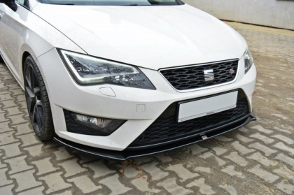 Spojler pod nárazník lipa Seat Leon III Cupra / FR černý lesklý plast