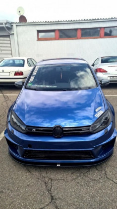 Spojler pod nárazník lipa Volkswagen Golf 6 (pro nárazník R400) černý lesklý plast