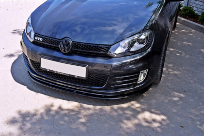 Spojler pod nárazník lipa VW Golf 6 GTI Ver.2 černý lesklý plast