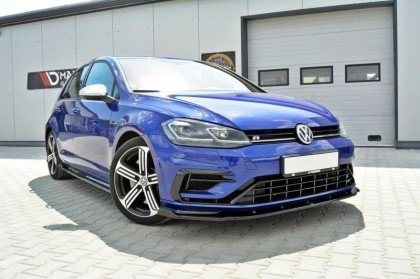 Spojler pod nárazník lipa Volkswagen Golf 7 R Po faceliftu V.1 černý lesklý plast