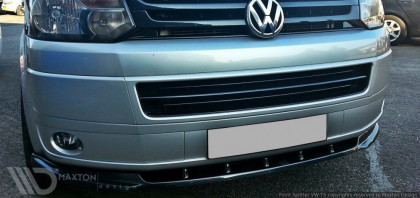 Spojler pod nárazník lipa  VW T5 Facelift černý lesklý plast