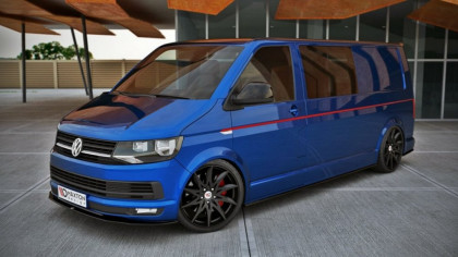 Spojler pod nárazník lipa VW T6 V.2 2015- černý lesklý plast