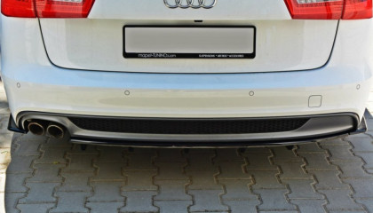 Splitter zadní, prostřední Audi A6 C7 S-Line Avant 11- černý lesklý plast