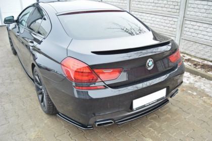 Splitter zadní, prostřední BMW 6 Gran Coupé M-Pack (se žebry) 2013- černý lesklý plast