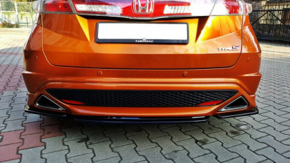 Splitter zadní, prostřední Honda Civic VIII Type-S/R (Bez žeber) 06-11 černý lesklý plast