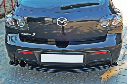 Splitter zadní, prostřední Mazda 3 MPS MK1 (Bez žeber) 06-08 černý lesklý plast