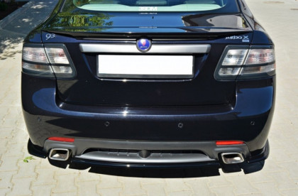 Splitter zadní, prostřední Saab 9-3 Turbo X 07-11 černý lesklý plast