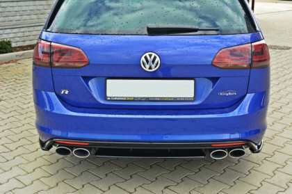 Splitter zadní, prostřední VW Golf 7 R Estate (Bez žeber) 13- černý lesklý plast