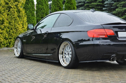 Prahové lišty BMW 3 E92 M-PACK FACELIFT 10-13 černý lesklý plast