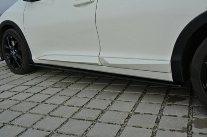 Prahové lišty Honda Civic Mk9 Facelift 14-17 černý lesklý plast