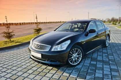 Prahové lišty Infiniti G37 Sedan 09-10 černý lesklý plast