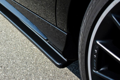 Prahové lišty Mercedes A W176 AMG Facelift černý lesklý plast