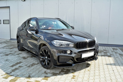 Spojler pod nárazník lipa v.1 BMW X6 F16 MPACK černý lesklý plast