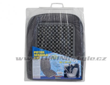 Potah sedadla kuličkový s lemem šedý 93x44cm