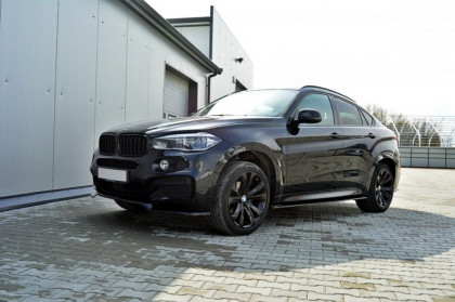 Boční prahy BMW X6 F16 MPACK 2014- černý lesklý plast