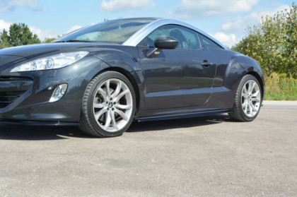 Boční Prahy PEUGEOT RCZ 2010-2015 černý lesklý plast