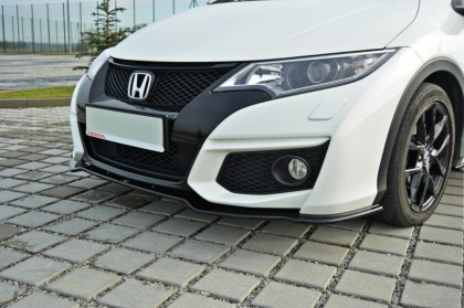 Spojler pod nárazník lipa Honda Civic Mk9 Facelift černý lesklý plast