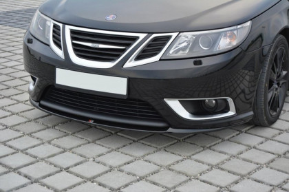 Spojler pod nárazník lipa Saab 9-3 Aero Mk2 Facelift černý lesklý plast