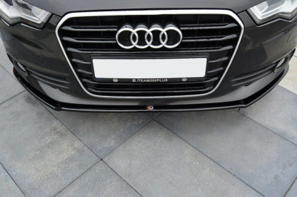 Spojler pod nárazník lipa V.1 Audi A6 C7 černý lesklý plast