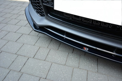 Spojler pod nárazník lipa V.1 Audi RS7 Facelift černý lesklý plast