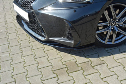 Spojler pod nárazník lipa V.1 Lexus IS Mk3 Facelift F-Sport černý lesklý plast