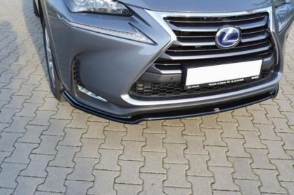 Spojler pod nárazník lipa V.1 Lexus NX Mk1 černý lesklý plast