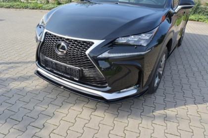 Spojler pod nárazník lipa V.1 Lexus NX Mk1 F-Sport černý lesklý plast