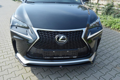 Spojler pod nárazník lipa V.1 Lexus NX Mk1 F-Sport černý lesklý plast