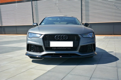 Spojler pod nárazník lipa V.2 Audi RS7 Facelift 14-17 černý lesklý plast