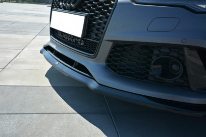 Spojler pod nárazník lipa V.2 Audi RS7 Facelift 14-17 černý lesklý plast