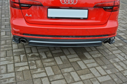 Splitter zadní, prostřední Audi A4 B9 S-Line 15- carbon look
