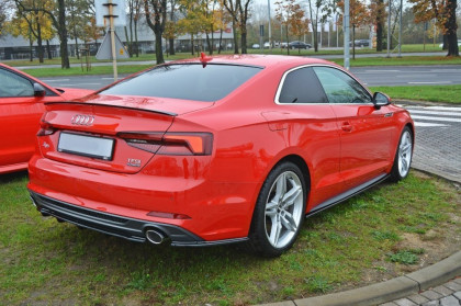 Splitter zadní, prostřední Audi A5 F5 S-Line (se žebry) černý lesklý plast