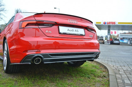Splitter zadní, prostřední Audi A5 F5 S-Line (se žebry) carbon look