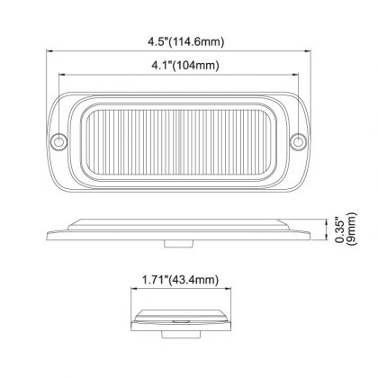 Poziční výstražné světlo, 12 LED, Class 2, R65 oranžové M62C2-A