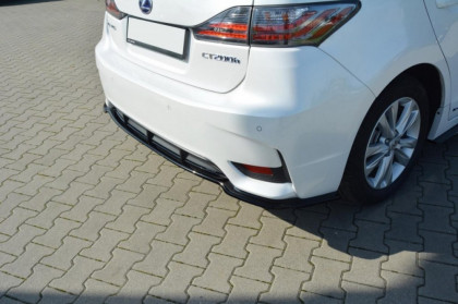 Splitter zadní, prostřední Lexus CT Mk1 Facelift (bez žeber) 13-17 černý lesklý plast