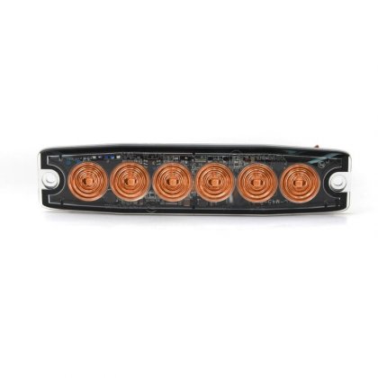 Poziční výstražné světlo, 6 LED, 12-24V, oranžové LP6-A