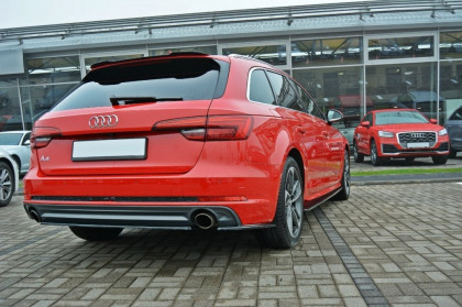 Splittery zadní Audi A4 B9 S-Line 15- černý lesklý plast